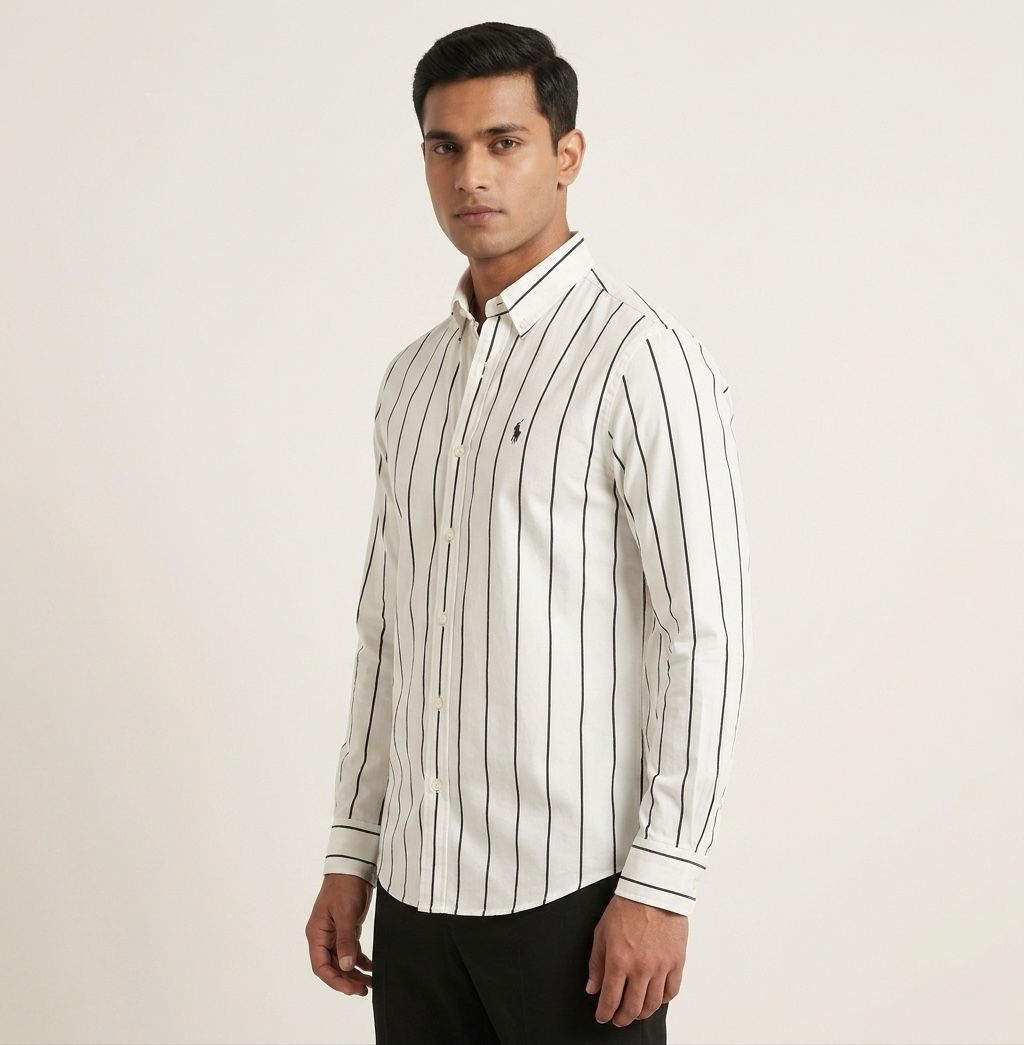 Premium Stripe Full Sleeve Shirt For Men - Image 2