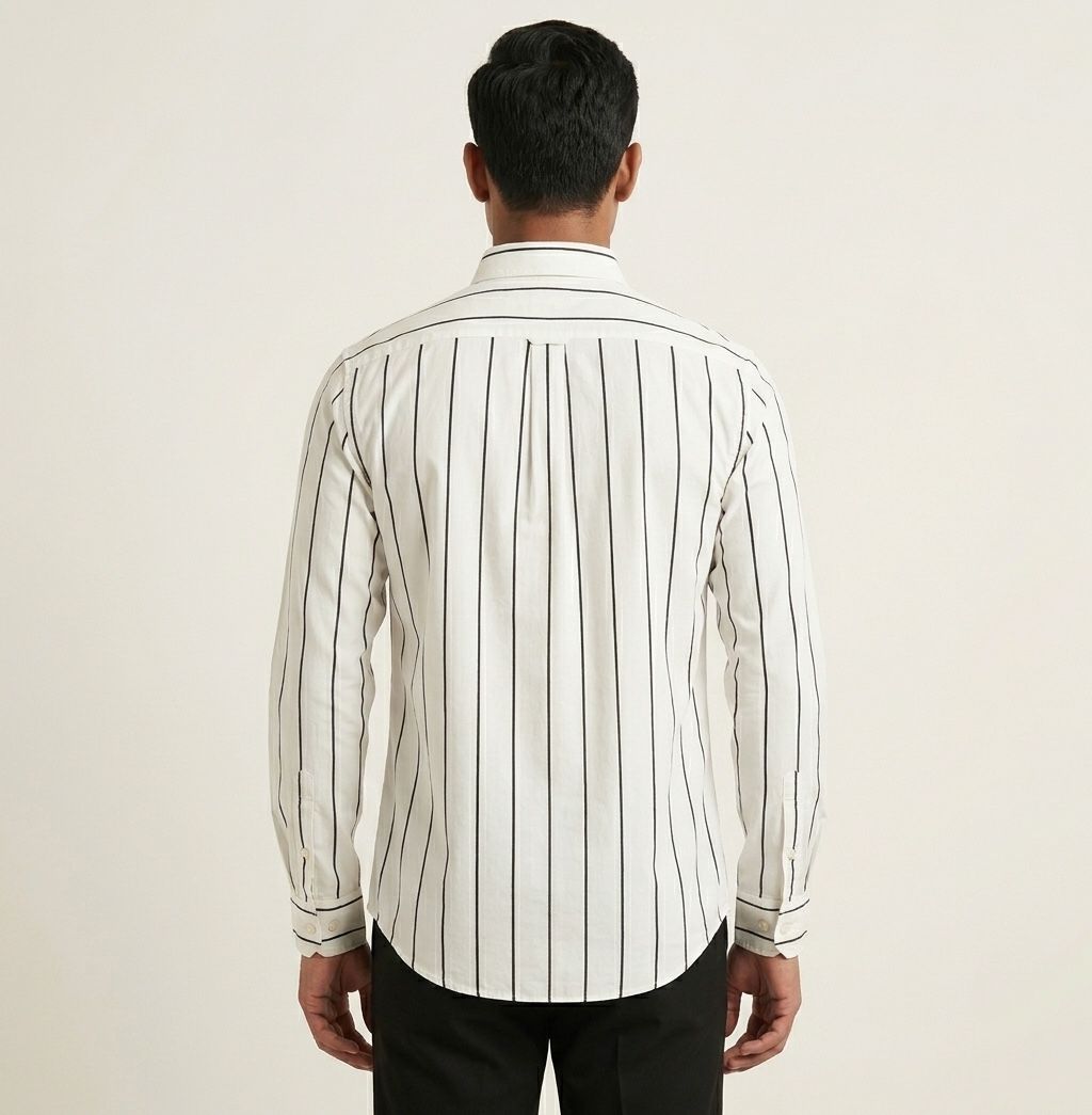 Premium Stripe Full Sleeve Shirt For Men - Image 3