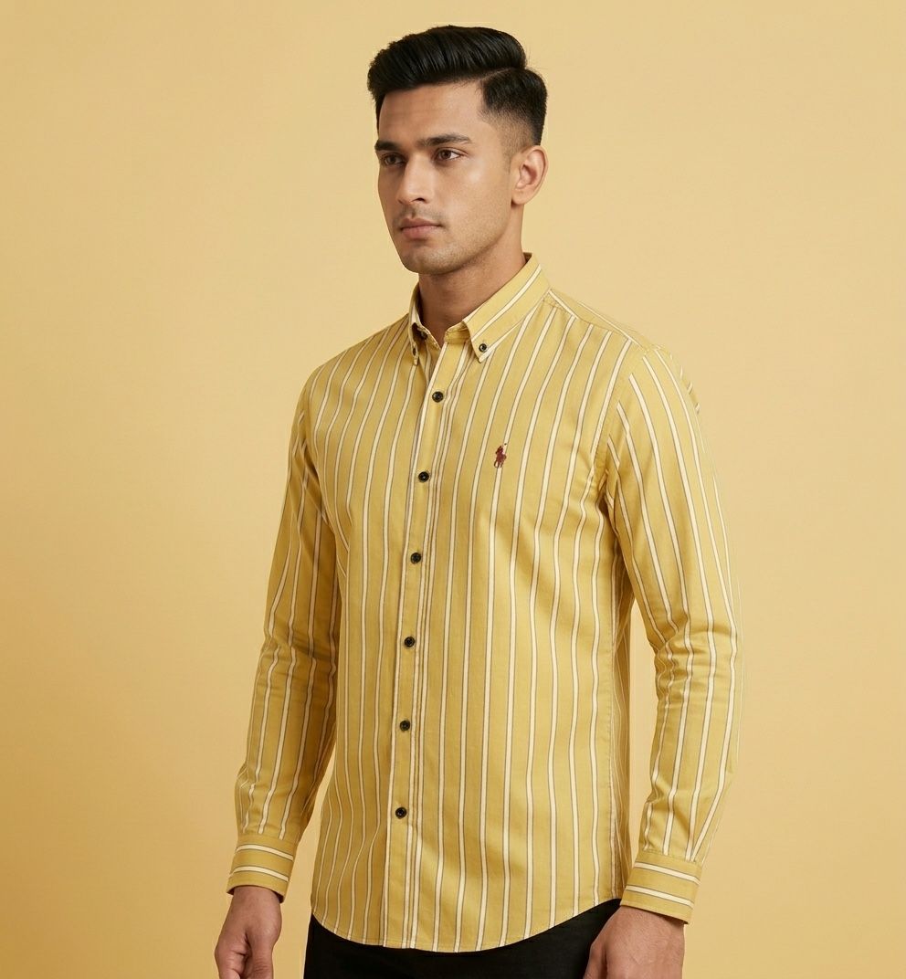 Premium Stripe Full Sleeve Shirt For Men - Image 2